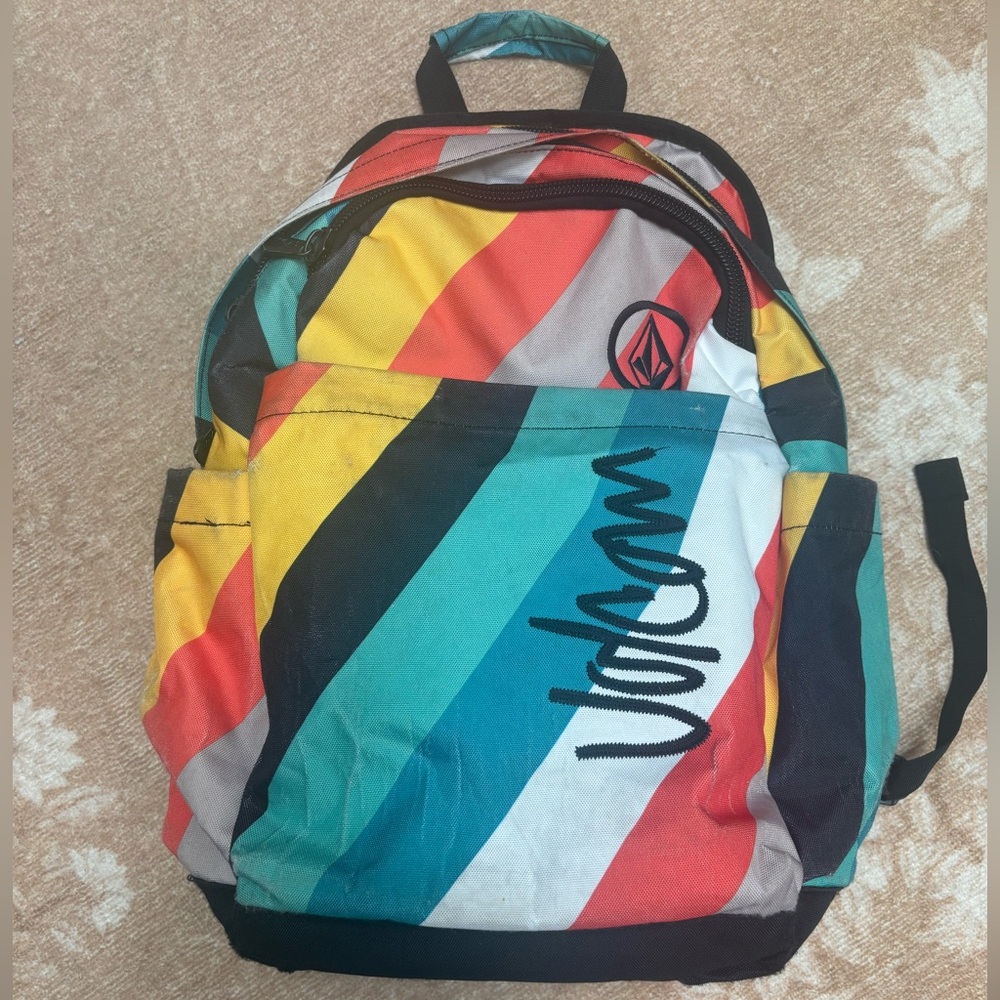 Volcom Striped Multicolor Kids Backpack